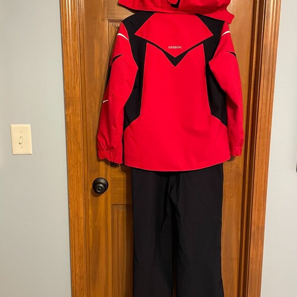 Boys 12 Karbon ski/snow set- jacket and pants in EUC - Picture 4 of 16